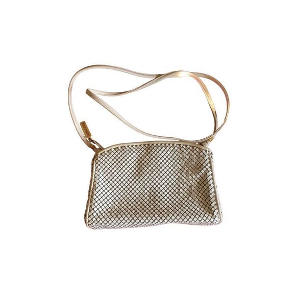 Whiting & Davis ivory vintage mesh off shoulder purse/bag - Picture 2 of 6